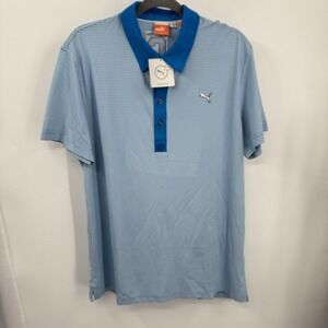 Covington Catholic‎ Polo Shirt Mens XL Blue Golf Puma dryCELL Short Sleeve Tech